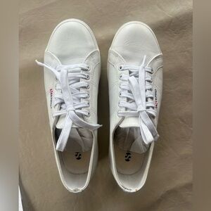 White Leather Superga Sneakers